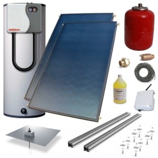 Heliodyne HPAK1-406GF65E Solar Hot Water System Kit