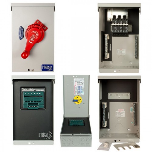 thumbnail image 2 of MidNite Solar MNPV12 Combiner Box For PV Systems - Indoor/Outdoor Gray Enclosure 2 of 5
